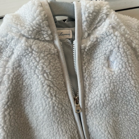 Ralph Lauren Bear-Ear Teddy Fleece Bunting Suit - Picture 3 of 5